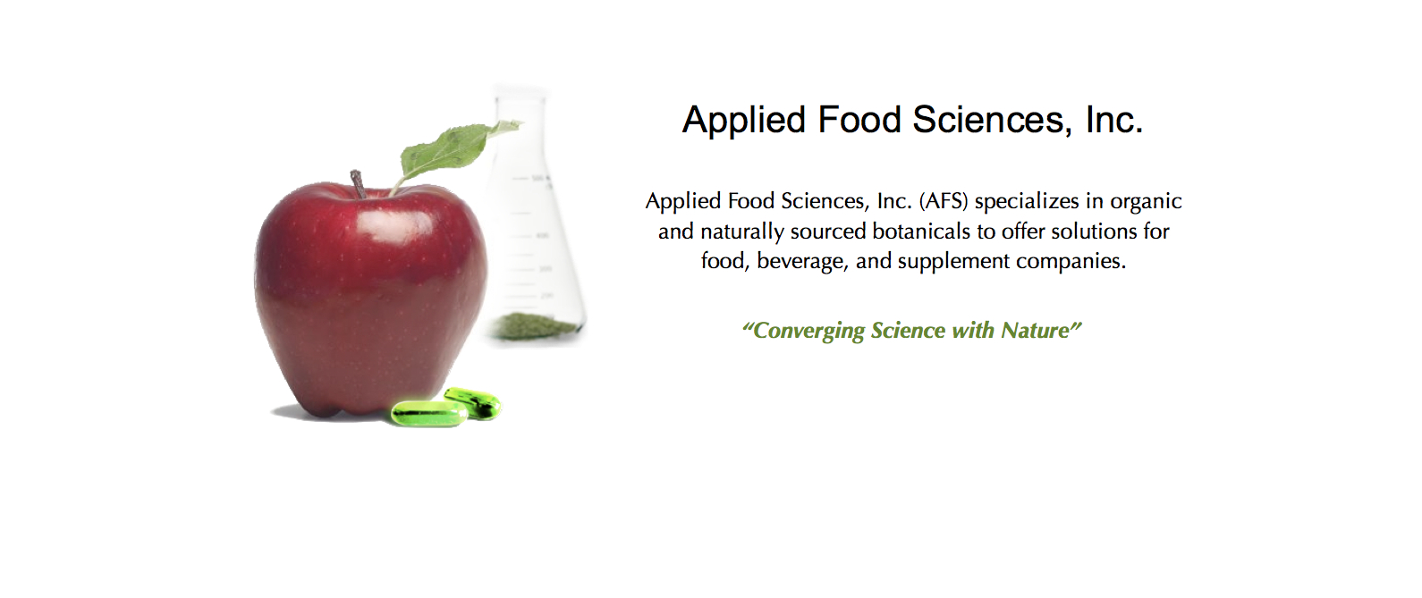 Applied Food Sciences Inc Applied Food Sciences Inc Afs Leaders In Applied Food Sciences Inc Applied Food Sciences Inc Afs Leaders In